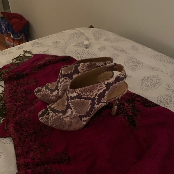 Jessica Simpson Snakeskin Slingback Booties - Picture 8 of 8